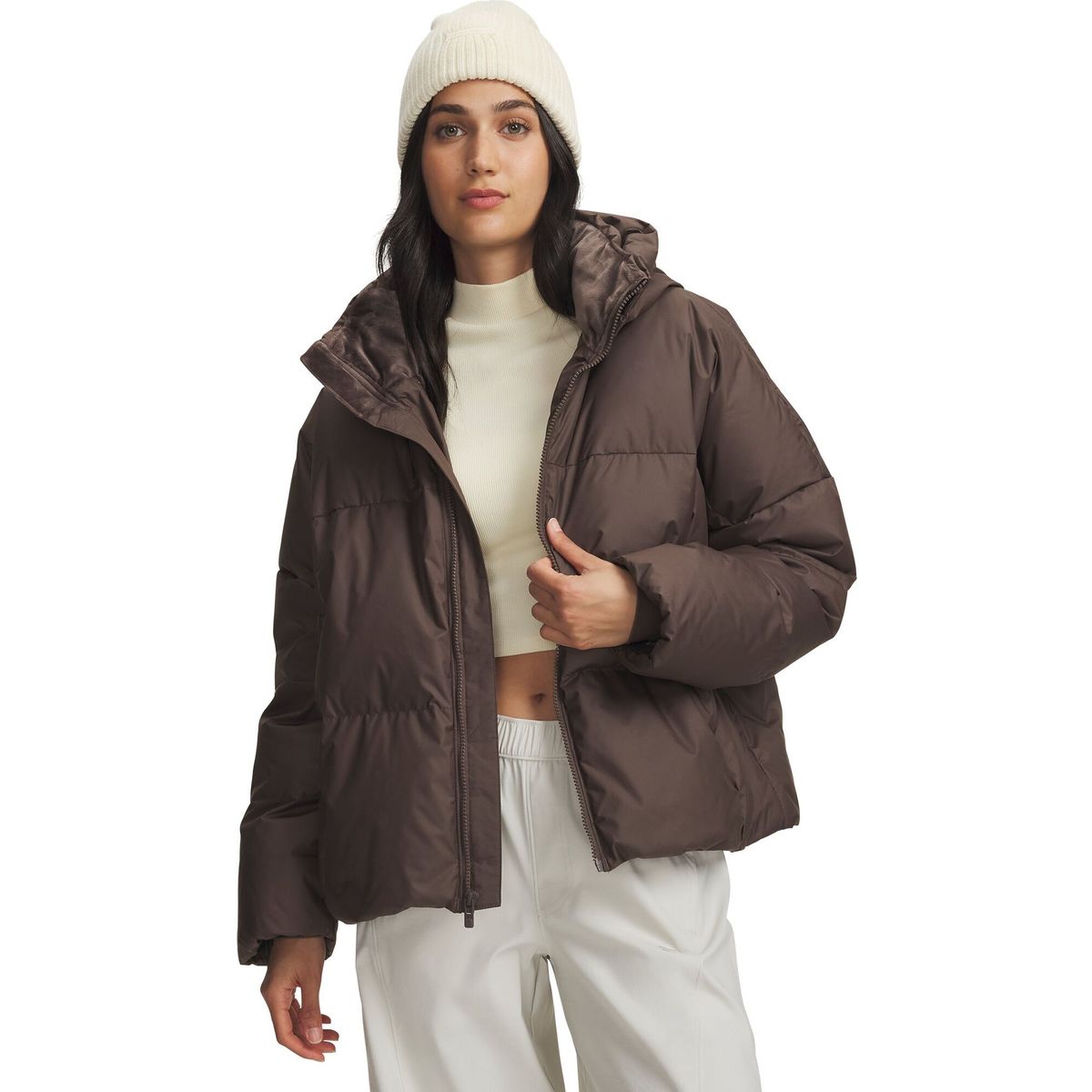 Under Armour Limitless Down Puffer Jacket brown peppercorn (201) M 6001001-201-MD