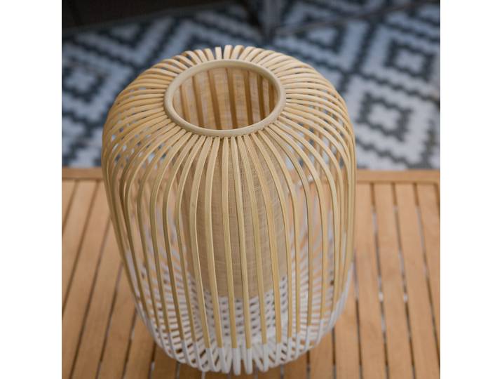 Bamboo Lampe de Table M White - Forestier Bamboo Light M - Salon / séjour - Design - Bambou - À ampoule unique