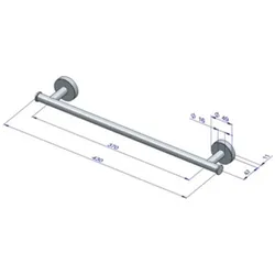 Plieger, Handtuchhalter + Handtuchhaken, Handtuchhalterung magnetisch 430 mm gebürstet (7260700)