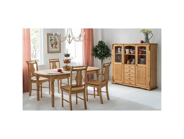 Esszimmerstuhl Narva 2er Set 45 x 95 x 44cm Braun/Kiefer