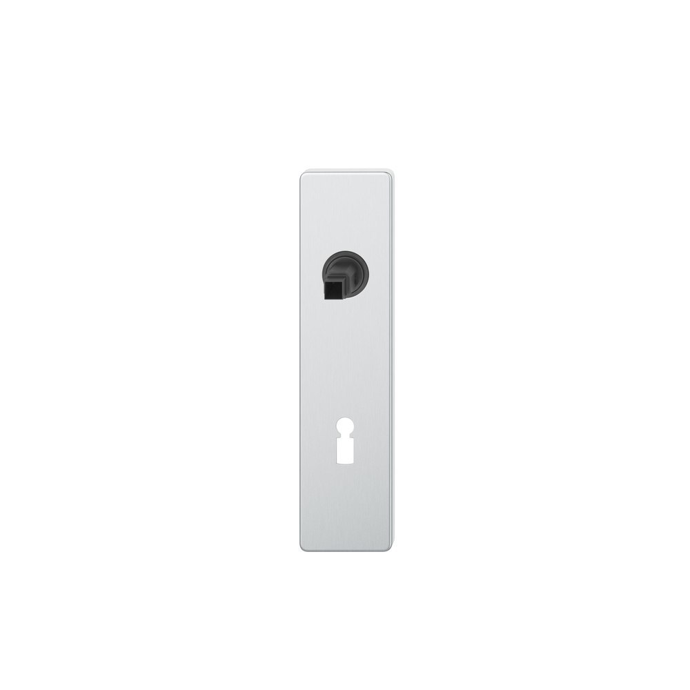FSB Kurzschild ASL® 12 1450, außen/innen, eckig, mit Stütznocken, Buntbart gelocht, Entfernung 72mm, grau, edelstahl, fein matt 0 12 1450 00102 6204