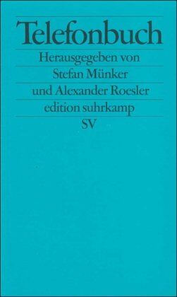 Stefan Münker - Telefonbuch: Beiträge zu einer Kulturgeschichte des Telefons (edition suhrkamp) - Preis vom 09.10.2026 07:28:09 h
