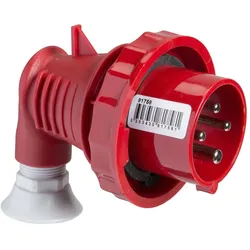 Schneider Electric 81759 Industrie-Wechselstecker, 90° abgew., 16A, 3p+N+E, 380-415 V AC, IP67
