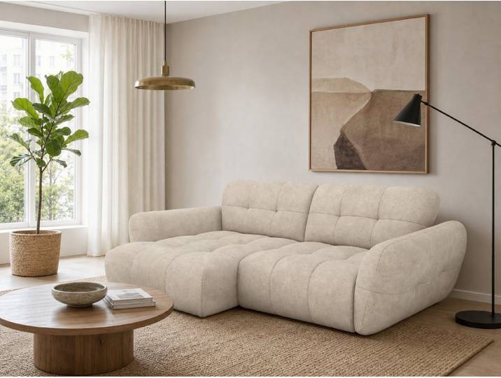 foamnova Ecksofa Vannes, mit Recamiere, B 272 cm, sehr komfortabel, Recamiere links oder rechts, auch als Dauerschläfer nutzbar
