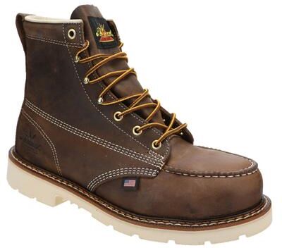 "Thorogood American Heritage 6"" Steel Toe Boot - Mens 9 Brown Boot E2"