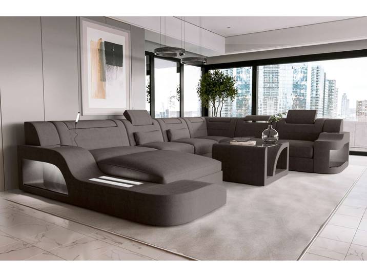 XXL Wohnlandschaft Palermo Stoffsofa