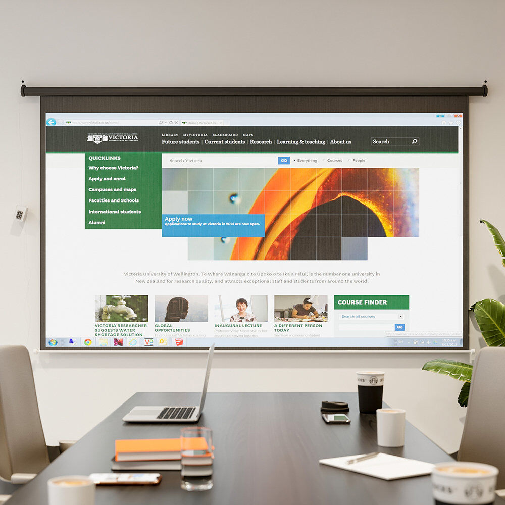 Inbox Zero Outdoor Electric Projector Screen Projector Screen Black 221"