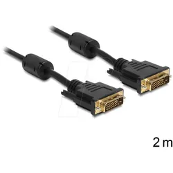 DELOCK 83190 - DVI Monitor Kabel DVI 24+1 Stecker, 2 m