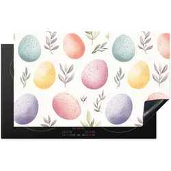 HERDABDECKPLATTE Eier - Bunt - Muster Induktionsmatte 83x51 cm