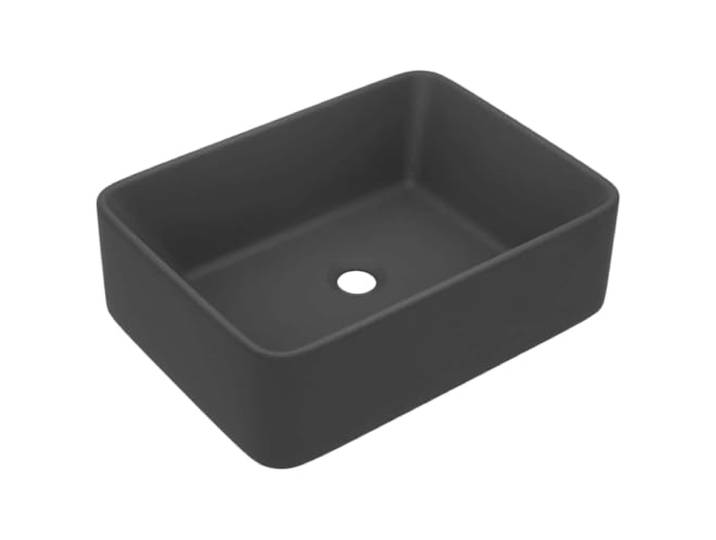 vidaXL Lavabo de luxe Gris foncé mat 41x30x12 cm Céramique