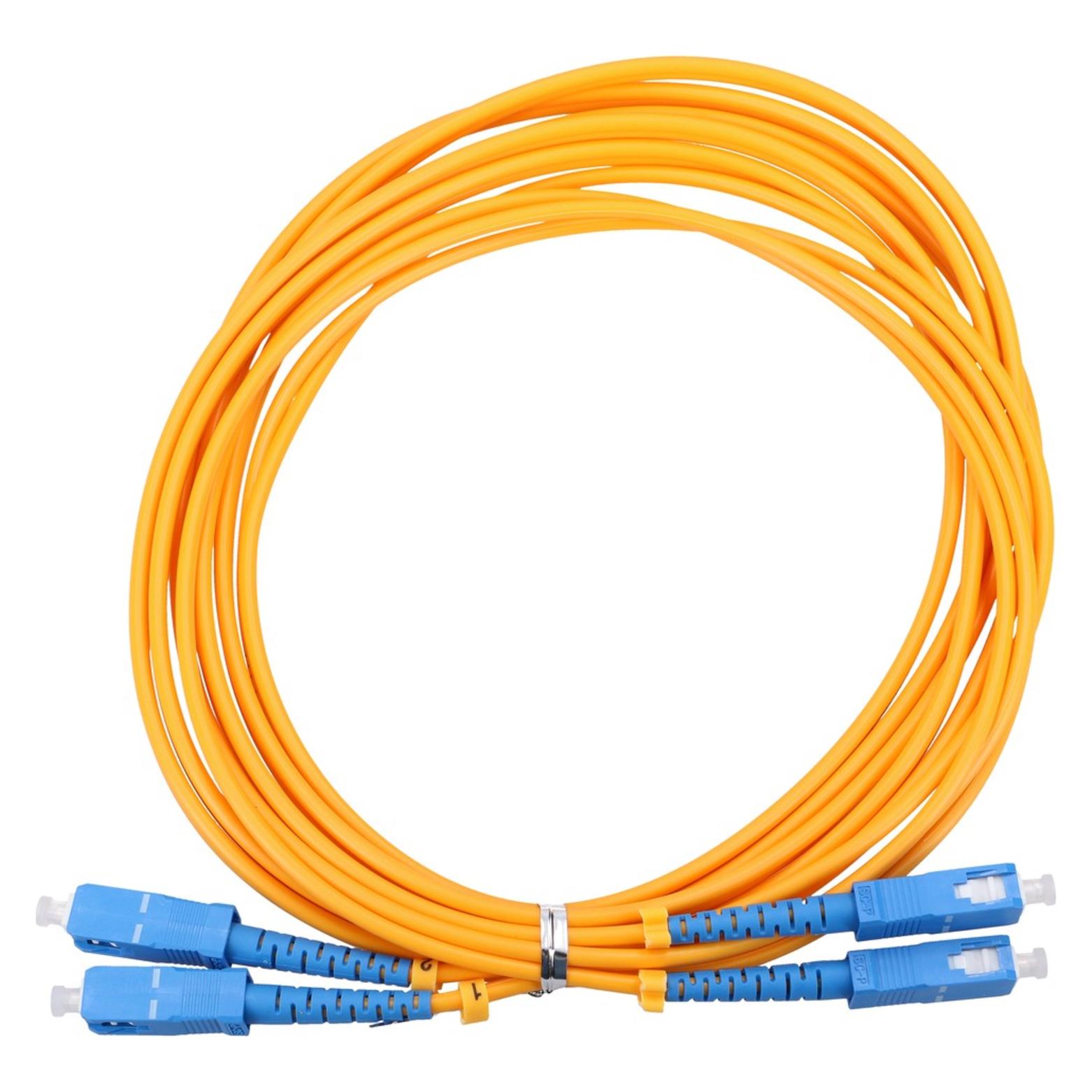 Extralink SC/UPC-SC/UPC | Patchcord | PVC, Jednomodowy, Duplex, G652D, 3mm, 1m (1 m) (EX.3586)