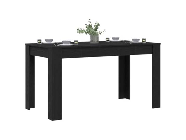 vidaXL Esstisch Schwarze Eiche 140 x 74,5 x 76 cm Holzwerkstoff Schickes Finish in schwarzem Eichenholz, perfekt für modernes Essen,