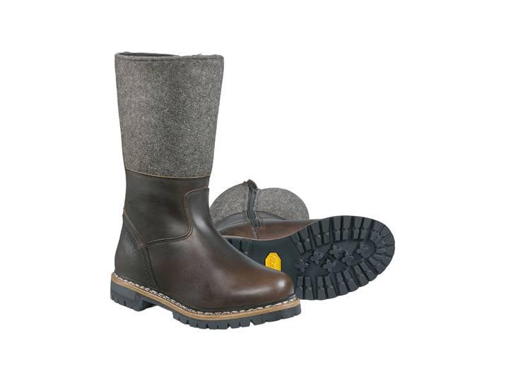 Winterboots MEINDL Filzmoos Gr. 10, braun (dunkelbraun), 10, Schuhe, Winterboots