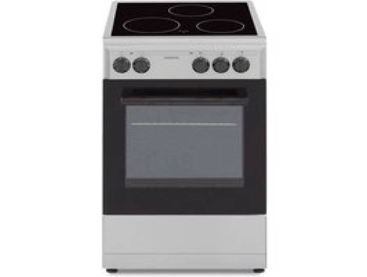 OCEANIC - Cuisinière vitrocéramique 50 x 50 cm four convection naturelle four 48L silver