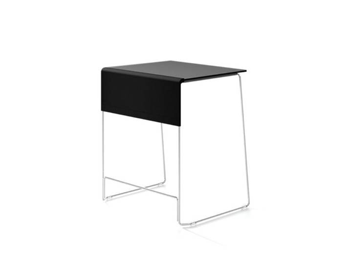 Konferenztisch IBEBI Galileo 60x50 cm, Schwarz/Verchromt, Rechteckig, Neu, Tisch - Hochwertig & langlebig