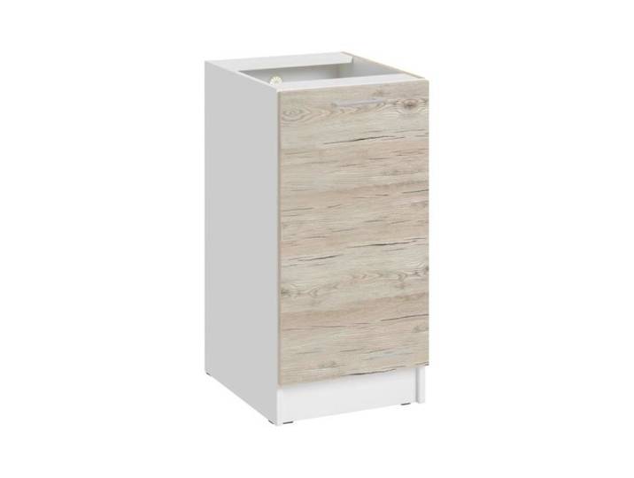 Meuble bas de cuisine Eco Noyer Blanchi 1 porte L 40 cm - Cuisineandcie