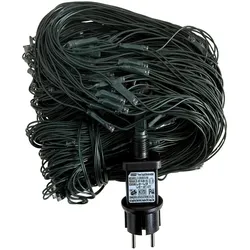Mojawo, Lichterkette, 240er LED-Lichternetz Lichterkette Kabel Grün Leuchtfarbe Kaltweiss (3 m)
