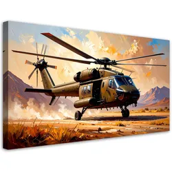 LEINWANDBILD Hubschrauber 80x40cm