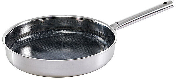 KELOMAT Pfanne 28cm PRIME Edelstahl mit Wabenstruktur  silber EG