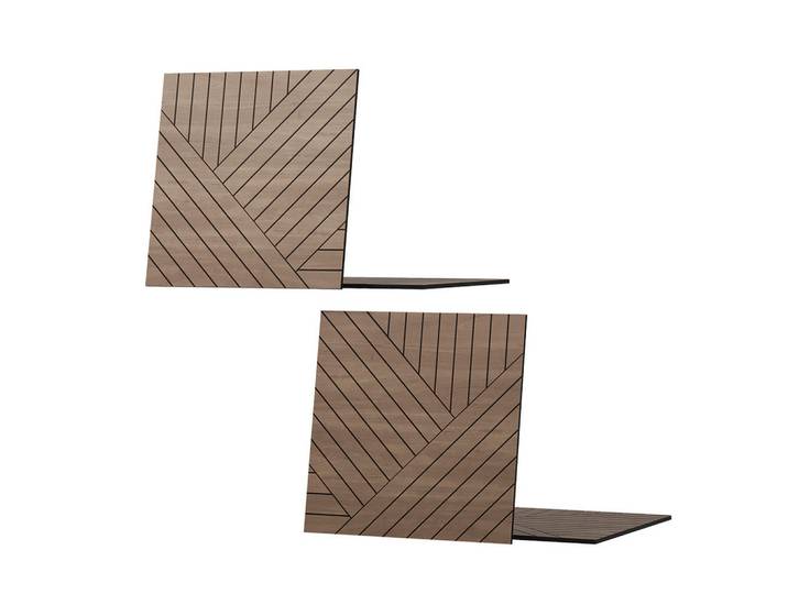 Vicco Wandpaneel Eiche 4 Stück, Links + Rechts, Eichefarben, Rechteckig, 52x52x0.8 cm, Bilder & Rahmen, Bilder, Dekopaneele