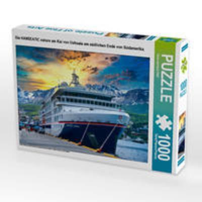 CALVENDO Puzzle Die HANSEATIC nature am Kai von Ushuaia am südlichen Ende von Südamerika. | 1000 Teile Lege-Größe 64x48cm Foto-Puzzle für glückliche S