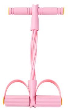 Clever Finds Tube Pedal Resistance Band Full Body Workout Core Trainer pink 6 Tubes