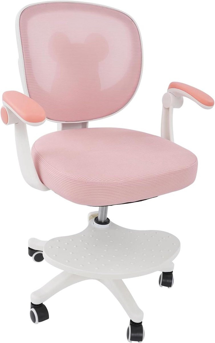 Ergonomische Kinderbureaustoel met Armleuningen - Roze