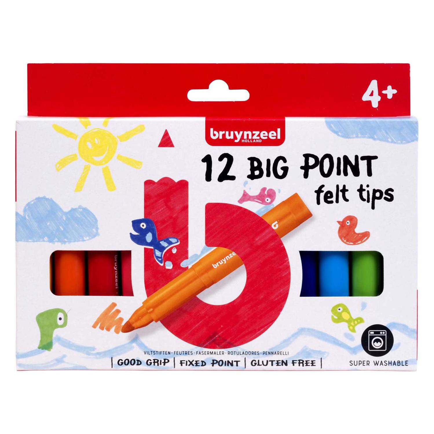 Bruynzeel Filzstifte Big Point 12St 4+ (12x) (8712079512101)