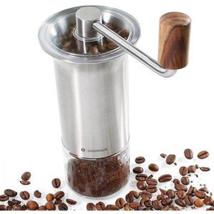 Zassenhaus Kaffeemühle Barista, manuell, silber, mit Kegelmahlwerk, Füllmenge 40g