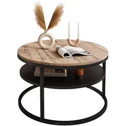 COUCHTISCH CIRI mit Regal Eichenoptik Wotan