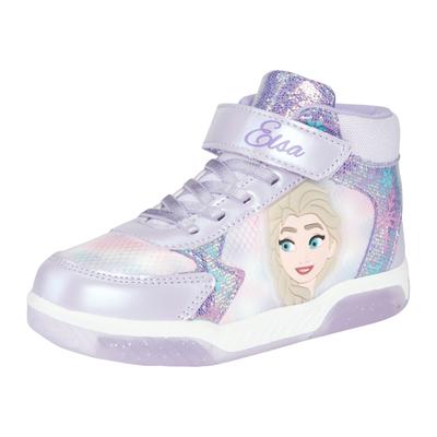 Sneaker DISNEY "Frozen", Mädchen, Gr. 30, atmungsaktiv, lila, Synthetik, Schuhe Sneaker, mit cooler Blinkfunktion
