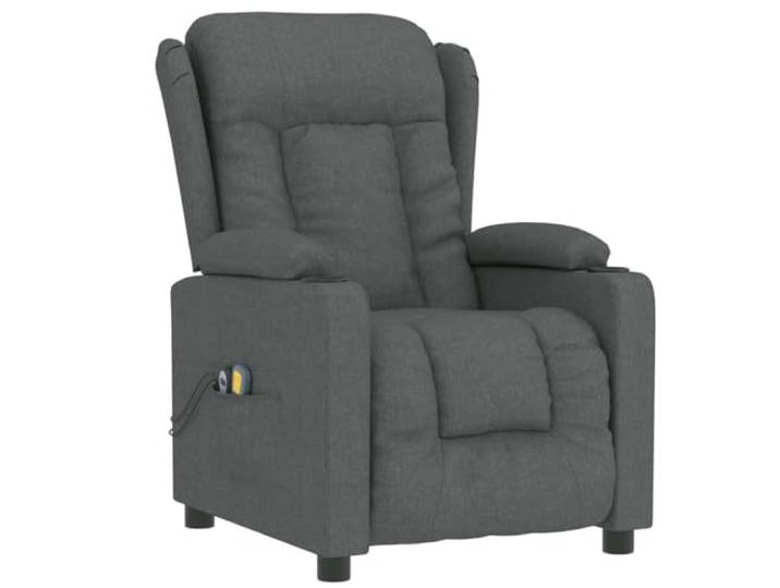 vidaXL Massagesessel Elektrisch Dunkelgrau Stoff
