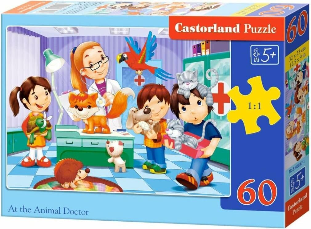 Castorland Puzzel Bij de dierenarts met 60 stukjes