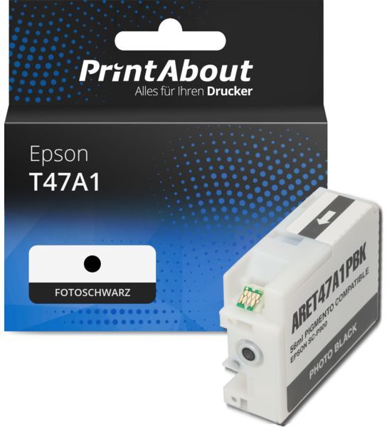 PrintAbout Druckerpatrone kompatibel mit Epson T47A1 - Fotoschwarz