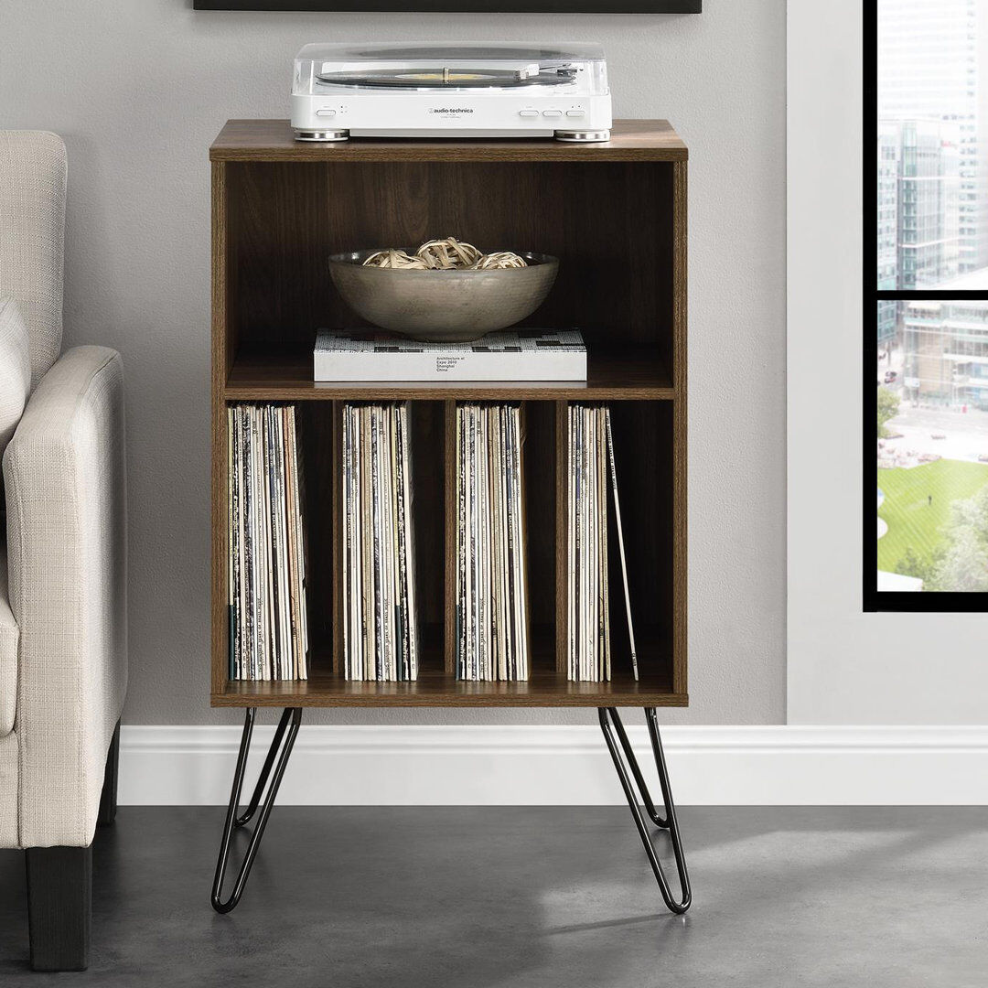 Hykkon Carrasco Tiana Rack Walnut 87cm H X 53cm W X 46cm D