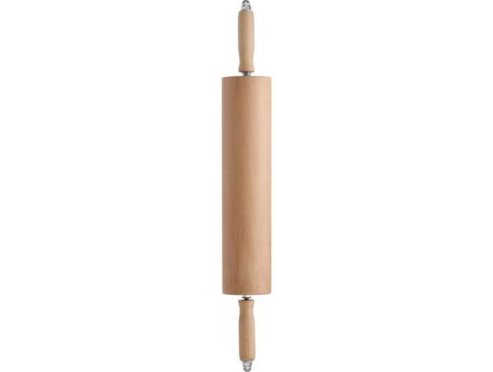 HENDI Houten deegroller – massief beukenhout – ergonomische handgrepen – ⌀90x667 mm