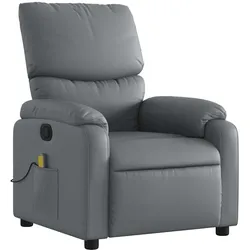 vidaXL Massagesessel Relaxsessel Grau Kunstleder