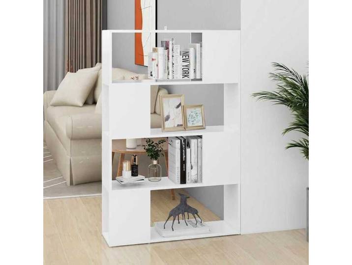 Bibliothèque/Séparateur de pièce Blanc Bois d'Ingénierie