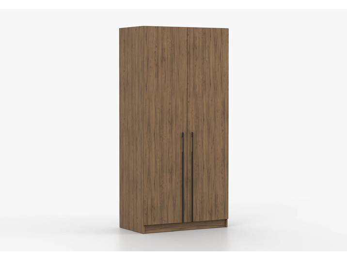 Drehtürenschrank ROSA III 2D 100 cm Nussbaum Nussbaum Schwarz