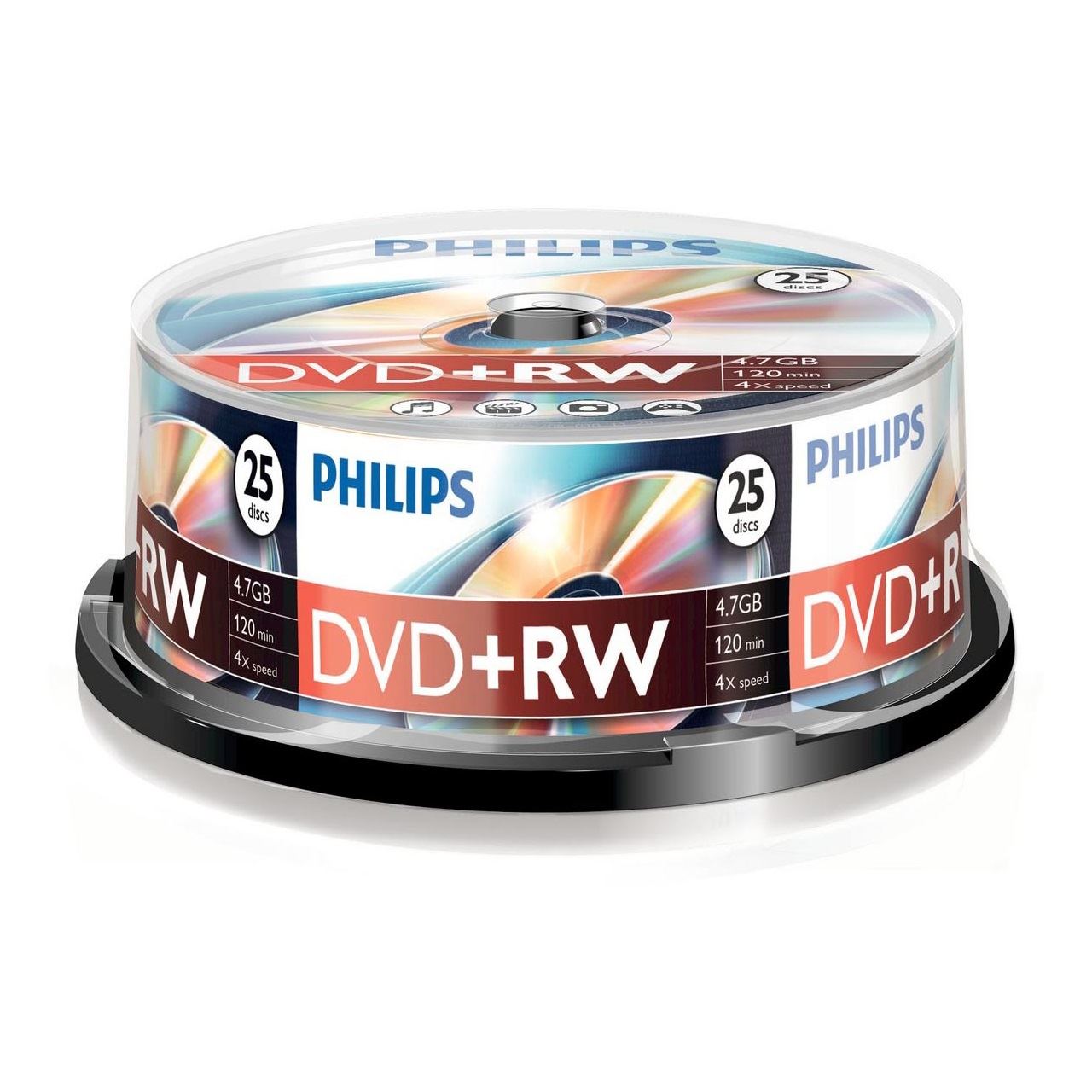 Philips 1x25 DVD+RW 4,7GB 4x SP