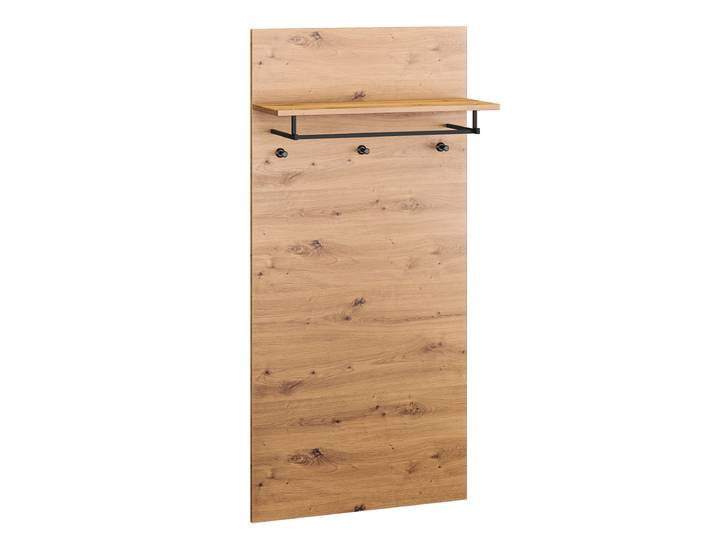 Porte-manteau mural 3 patères 1 étagère Liora Bois