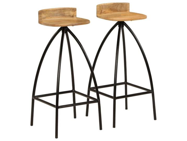 vidaXL Barhocker Barhocker 2 Stk. Massivholz (2 St)