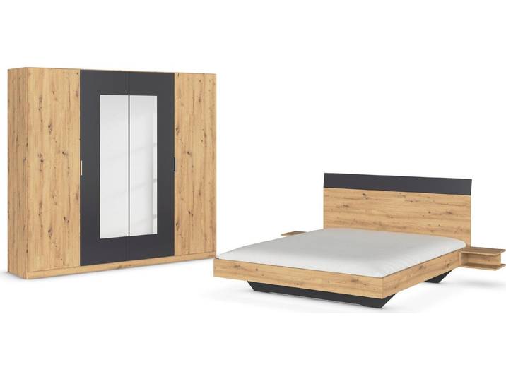rauch Schlafzimmer-Set Monza, mit Drehtürenschrank Breite 226 cm, Bettanlage in 2 Breiten