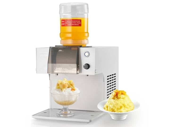 VEVOR Schneeflocken-Eismaschine, 40 kg/Tag Eis-Rasiermaschine, Eisrasierer mit Edelstahlklinge, elektrischer Bingsu-Maschine mit 1,8 L Tank, 90-s-Schnellkühlung, für Zuhause kleine Veranstaltung