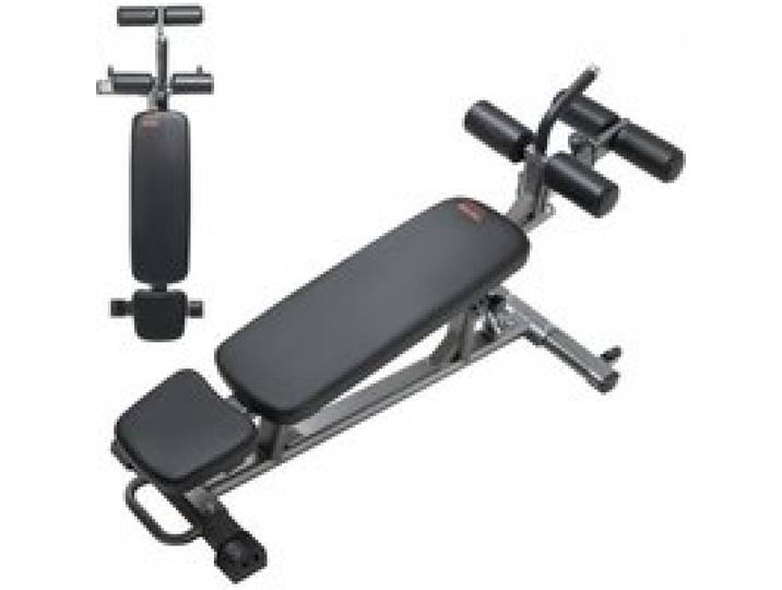 VEVOR Sit Up Bank Bauchmuskelbank 4-stufig Höhenverstellbar (1630 x 620 x 1055 cm) Rückentrainer (454 kg belastbar) für Heimtraining im Fitnessstudio Krafttraining Ganzkörpermuskeltraining