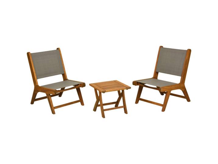 Gartenmöbelset, Grau, Holz, Gartenmöbel, Gartengarnituren, Gartenmöbel-Sets