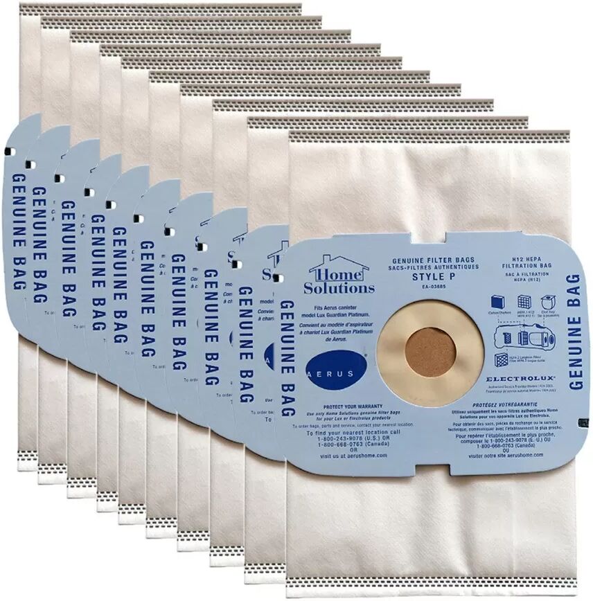 INF 10er-Pack Staubbeutel aus Vliesstoff, kompatibel mit Electrolux Style-P Staubsaugern