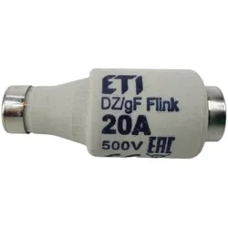 1 Stück Sicherungseinsatz Schmelzsicherung ETI Porzellan Sicherung DII DZ/gF 20A/500V 002312106