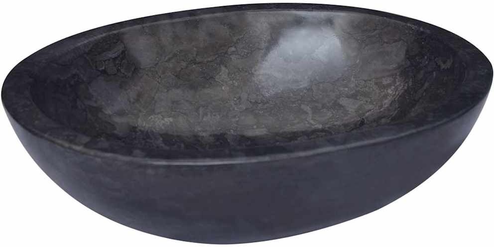 vidaXL Lavabo Noir 53x40x15 cm Marbre
