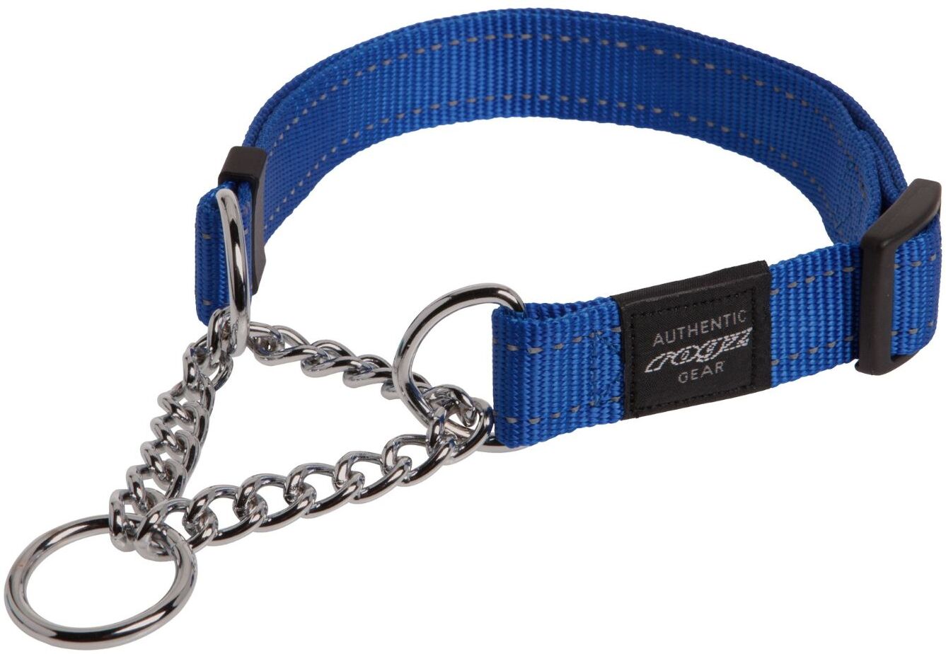 United Pets Rogz Collare Semi Strozzo per Cani Obedience Blu XL 45 70 cm